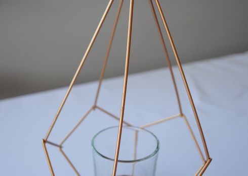 Świecznik geometryczny lampion mały