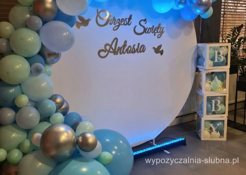 Koło białe z personalizowanym napisem
