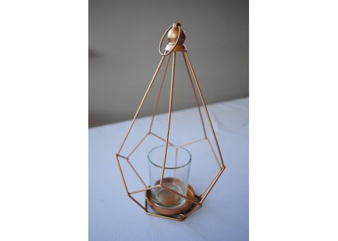 Świecznik geometryczny lampion mały
