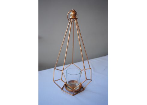 Świecznik geometryczny lampion duży