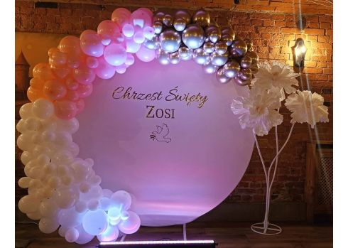 Koło białe z personalizowanym napisem