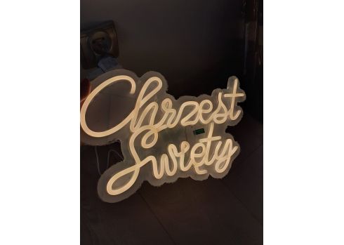 Napis LED " CHRZEST ŚWIĘTY"