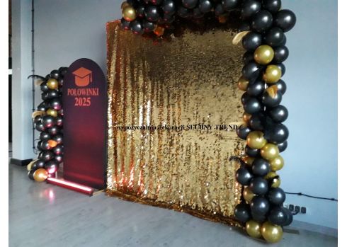 Ścianka cekinowa złota