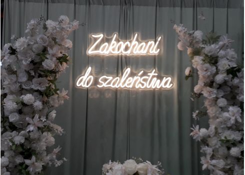 Napis LED Zakochani do szaleństwa