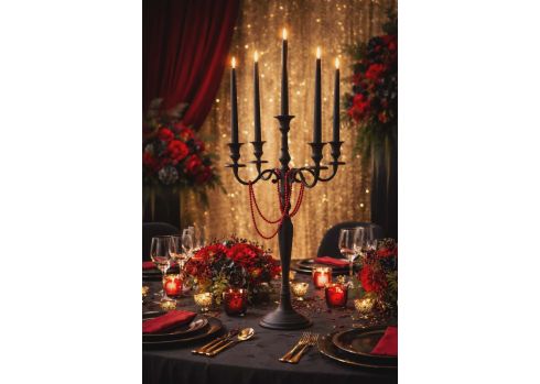 Korale czerwone szklane